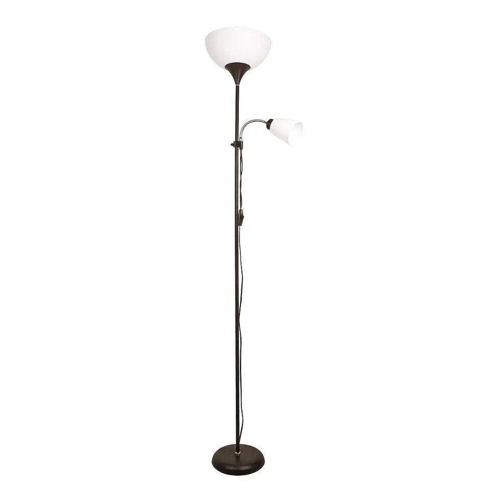 Candeeiro de pé VARESE 1xE27 com braço de leitura 1xE14 Alt.178xD.28cm 6