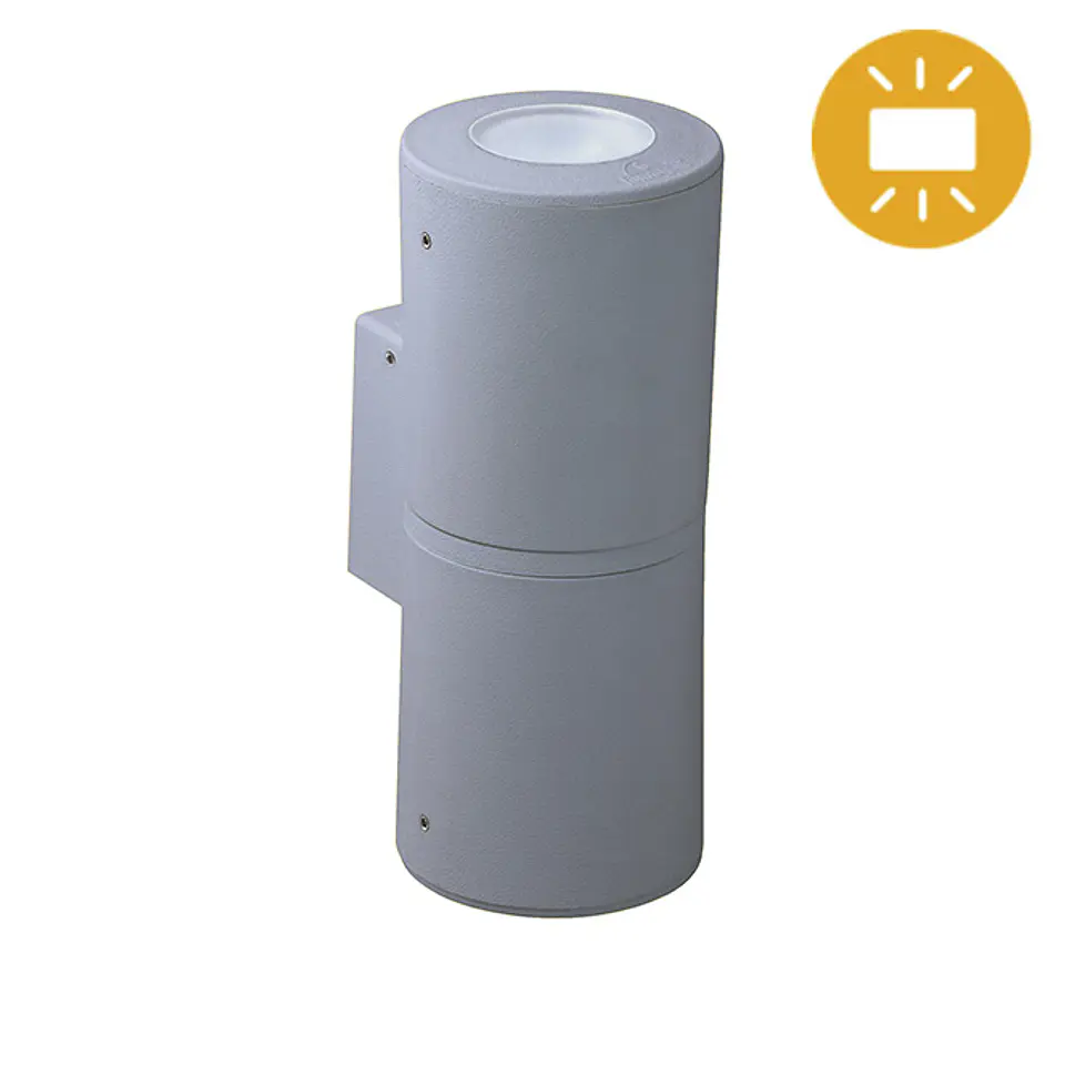 Aplique FRANCA 2xGU10 6W botão CCT (2cores) IP55 C.9,5xL.11xAlt.24cm resina 4