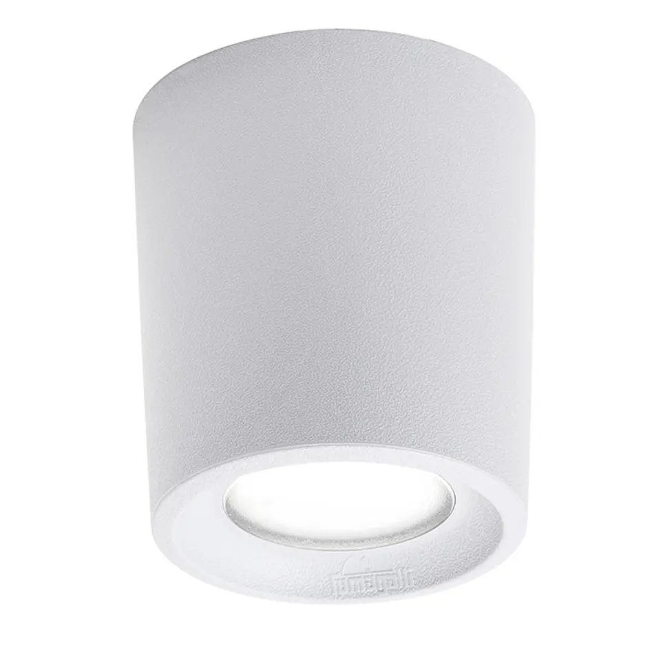 Foco LIVIA 1xGU10 6W botão CCT (2cores) IP55 Alt.10,5xD.9,6cm resina 4
