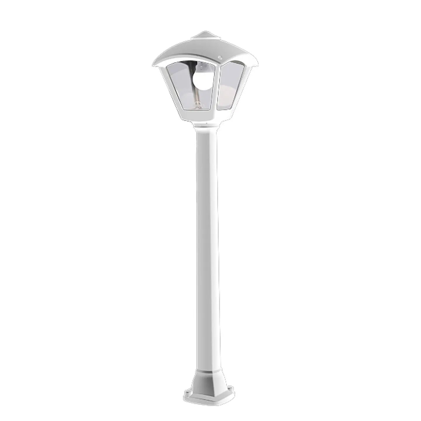 Pilar DARIO 1xE27 8,5W botão CCT (3cores) IP55 C.24xL.24xAlt.97,5cm resina 4