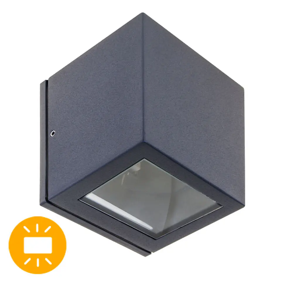Aplique CAVALUM IP54 1xG9 C.9xL.9xAlt.9,5cm alumínio+vidro 3