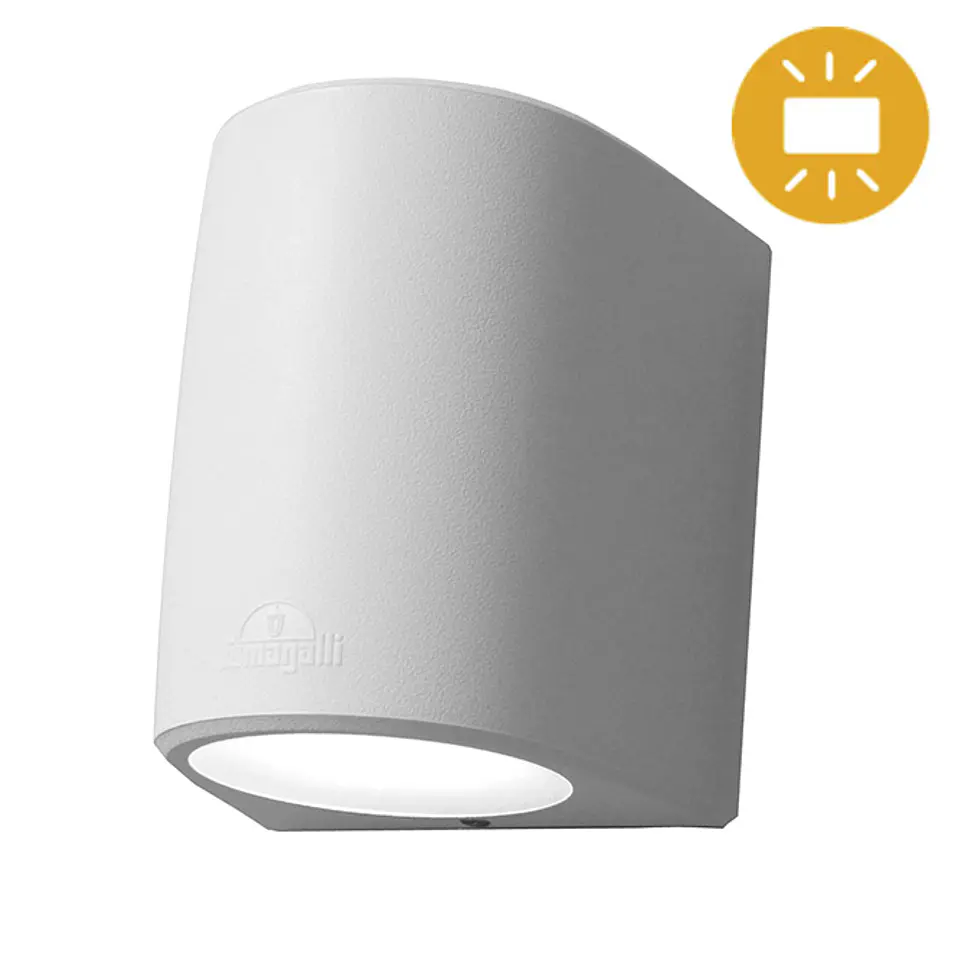 Aplique MARTA 2xGX53 10W botão CCT (3cores) IP55 C.16,4xL.14,5xAlt.19,2cm resina 3