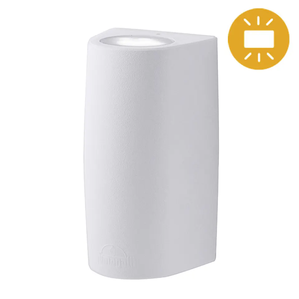 Aplique MARTA 2xGU10 6W botão CCT (2cores) IP55 C.9,2xL.8xAlt.17cm resina 4
