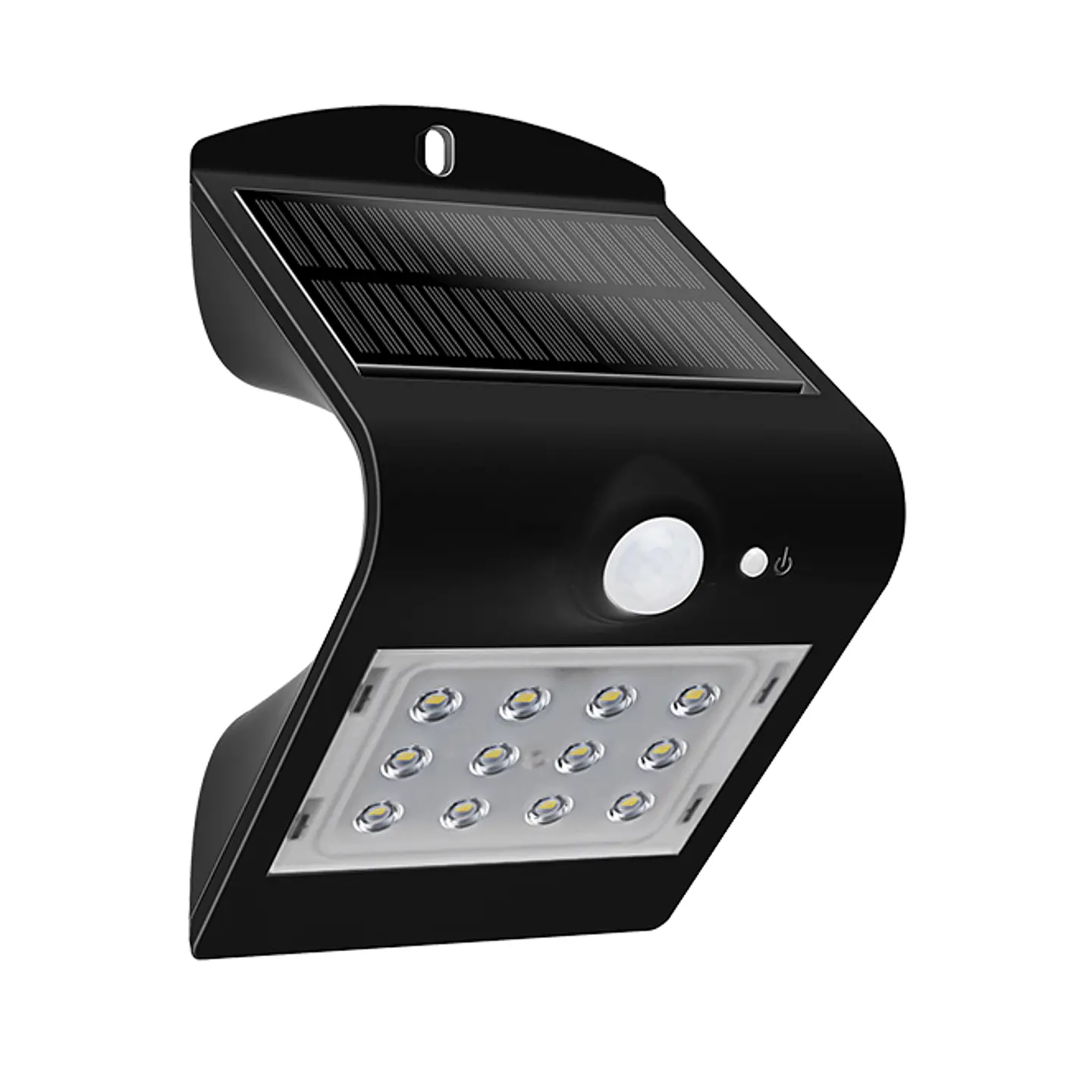 Aplique solar SOLARIS IP65 1,5W 220lm LED 3000K+LED traseiro 3000K C.9,65xL.7,94xAlt.14,49cm 4