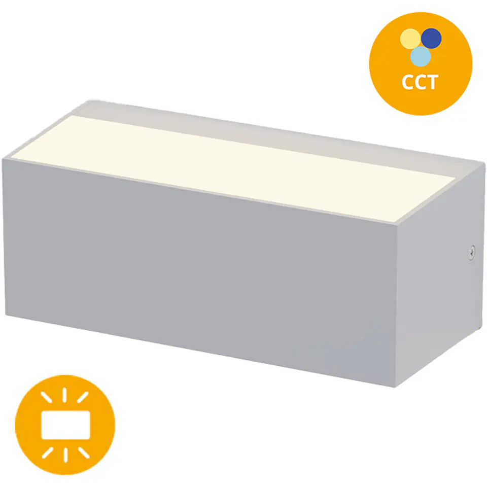 Aplique CORVO IP65 12W LED CCT 3000/4000/6500K C.23xL.9xAlt.10,2cm 4