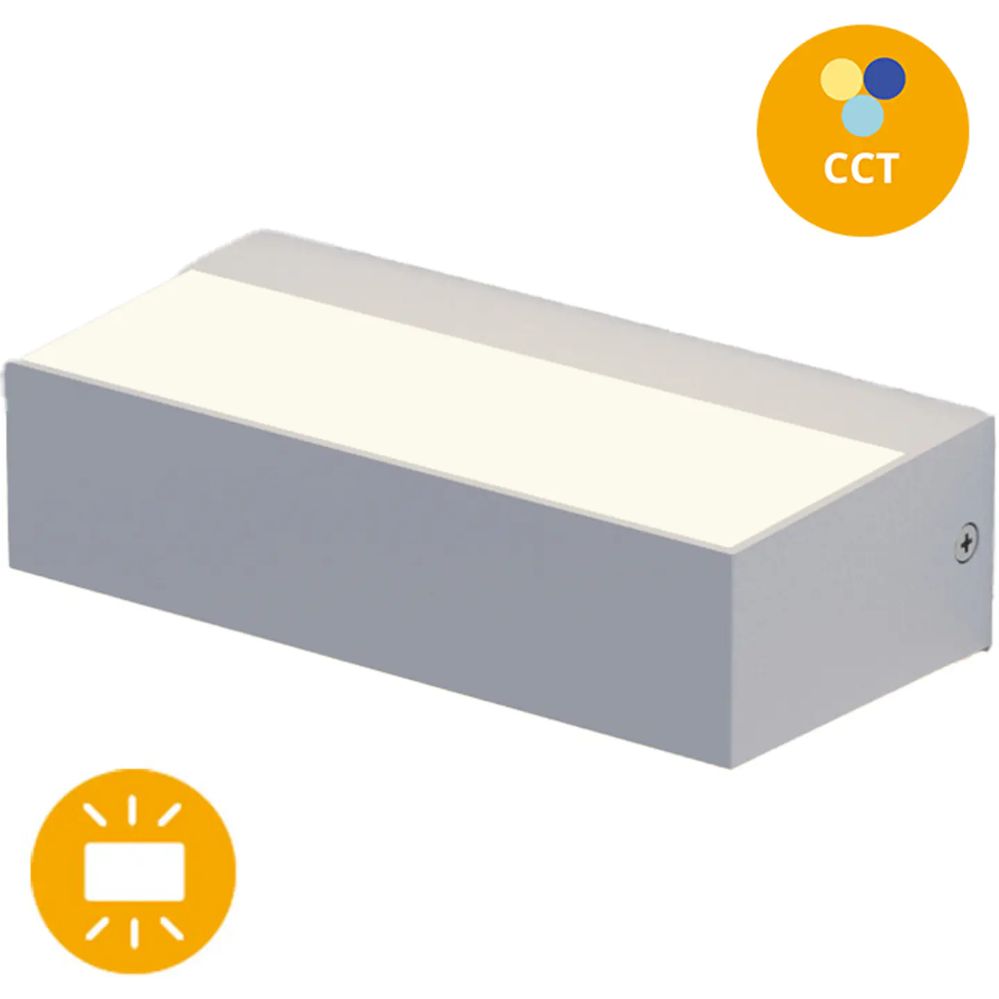 Aplique CORVO IP65 9W LED CCT 3000/4000/6500K C.17,1xL.4,6xAlt.8,3cm 4