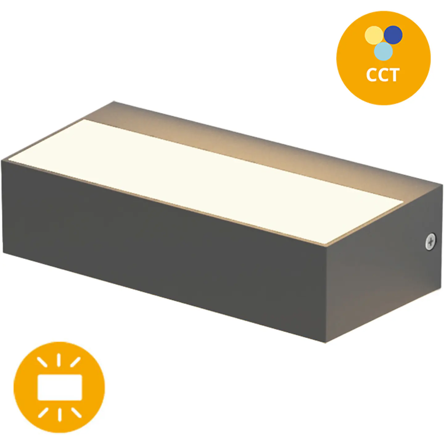 Aplique CORVO IP65 9W LED CCT 3000/4000/6500K C.17,1xL.4,6xAlt.8,3cm 5