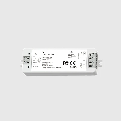 CONTROLADOR RF PARA FITA LED MONOCOLOR 5-36V