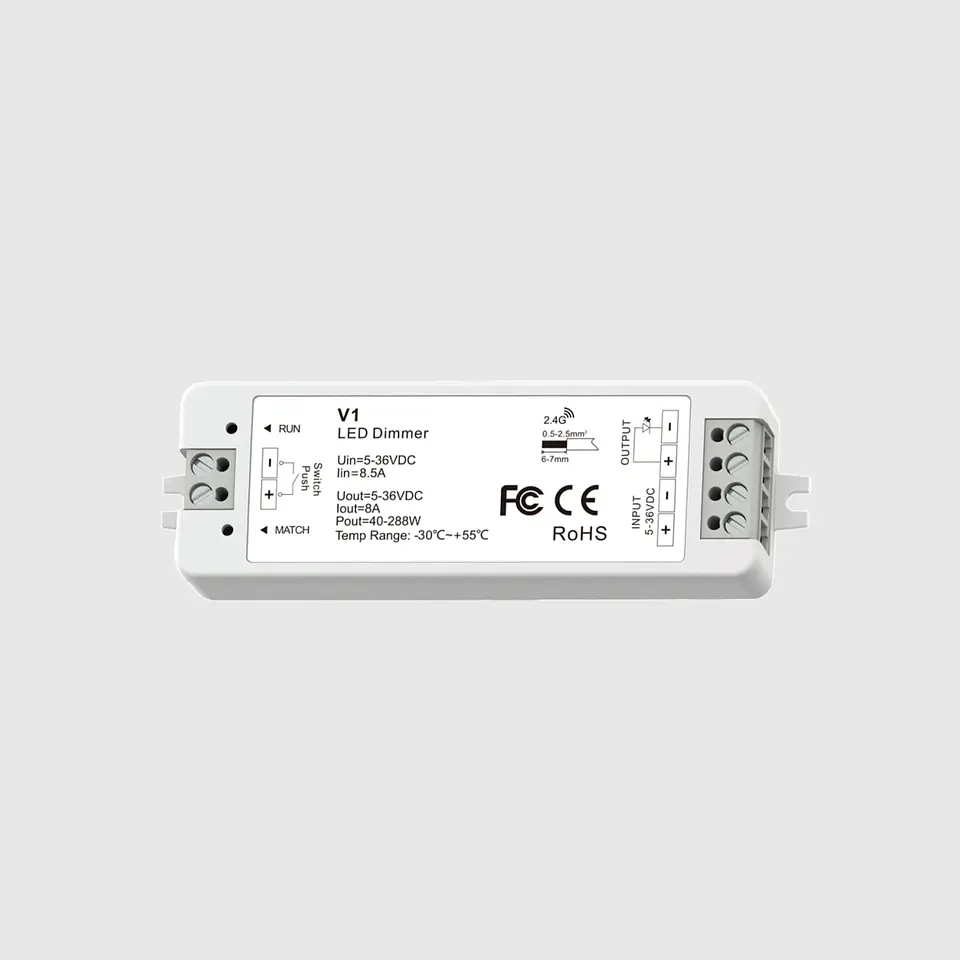 CONTROLADOR RF PARA FITA LED MONOCOLOR 5-36V 1