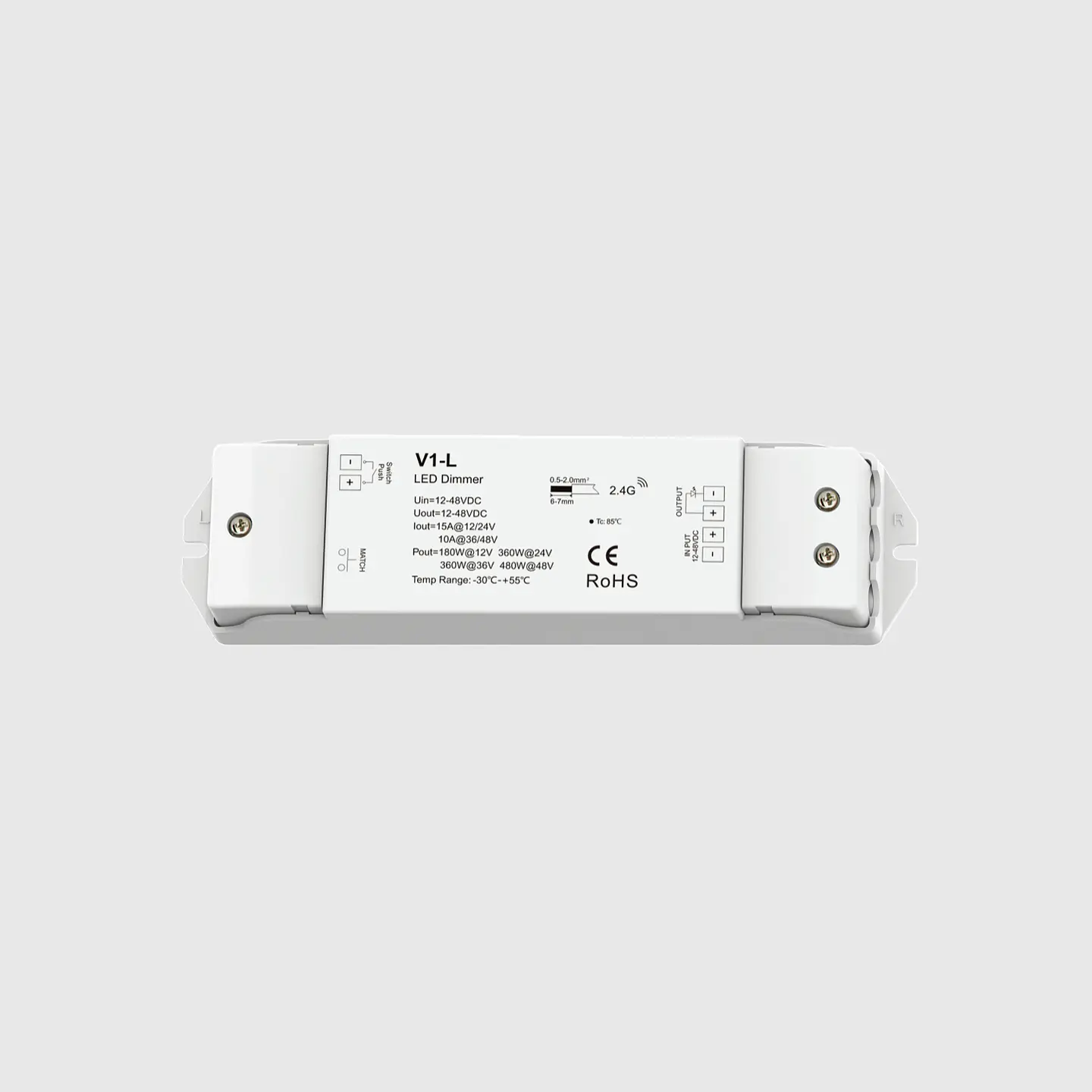 CONTROLADOR RF PARA FITA LED MONOCOLOR 12-48V 1