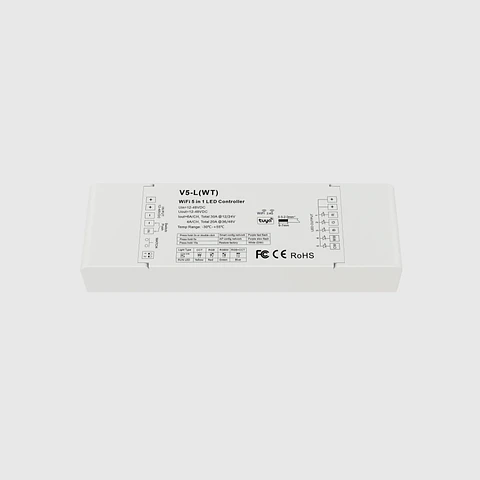 CONTROLADOR RF E WI-FI 5 EM 1 12-48V 6A*5CH