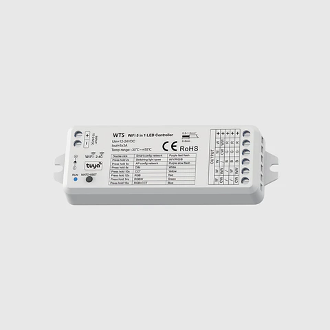 CONTROLADOR RF E WI-FI 5 EM 1 12-24V 3A*5CH