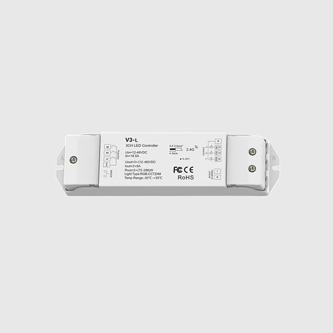 CONTROLADOR RF PARA FITA RGB 12-48V 6A*3CH