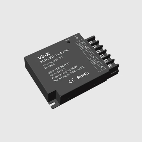 CONTROLADOR RF PARA FITA LED RGB 12-36V 10A*3CH
