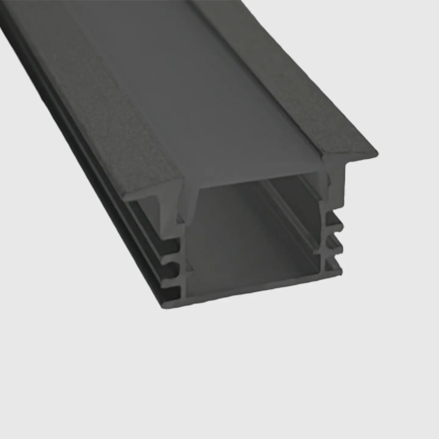 PERFIL EMBUTIR COM DIFUSOR 23.3*17*12mm PRETO 1