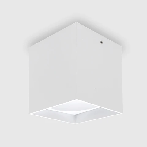 DOWNLIGHT QUADRADO SALIENTE SDL04S 1*GU10 BRANCO+BRANCO