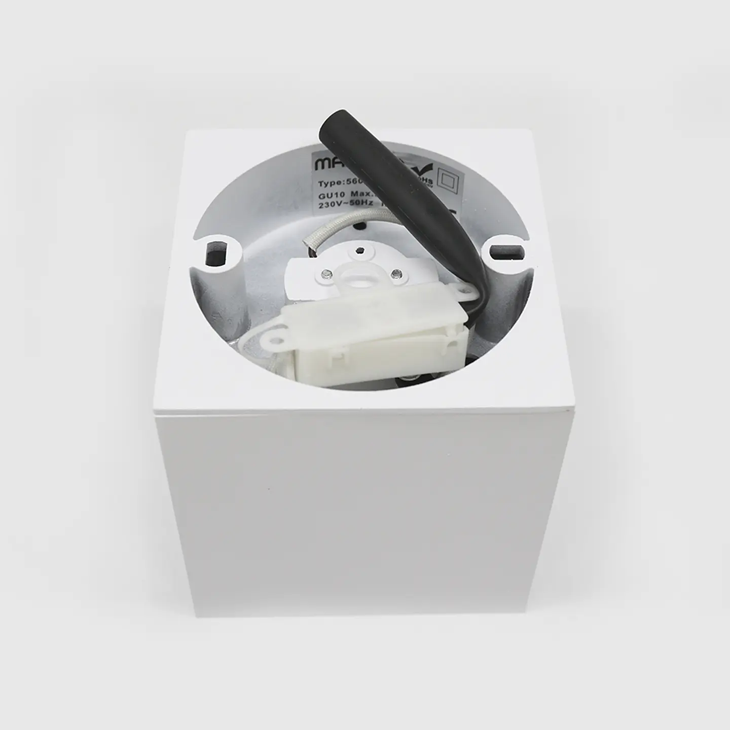 DOWNLIGHT QUADRADO SALIENTE SDL04S 1*GU10 BRANCO+BRANCO 2