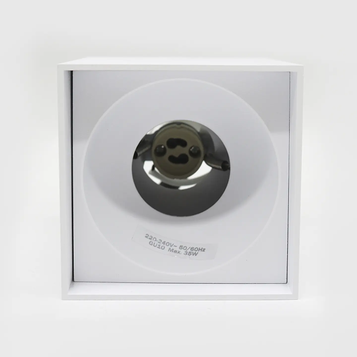 DOWNLIGHT QUADRADO SALIENTE SDL04S 1*GU10 BRANCO+BRANCO 4