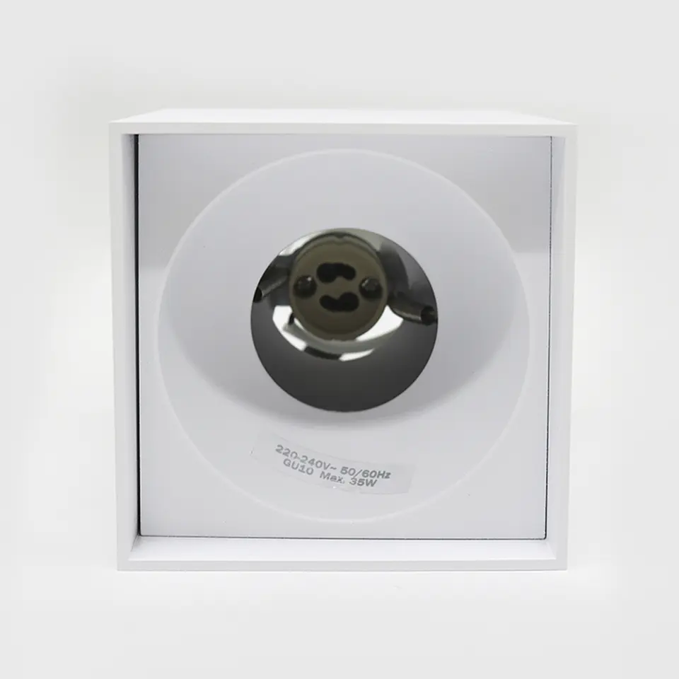 DOWNLIGHT QUADRADO SALIENTE SDL04S 1*GU10 BRANCO+BRANCO 4