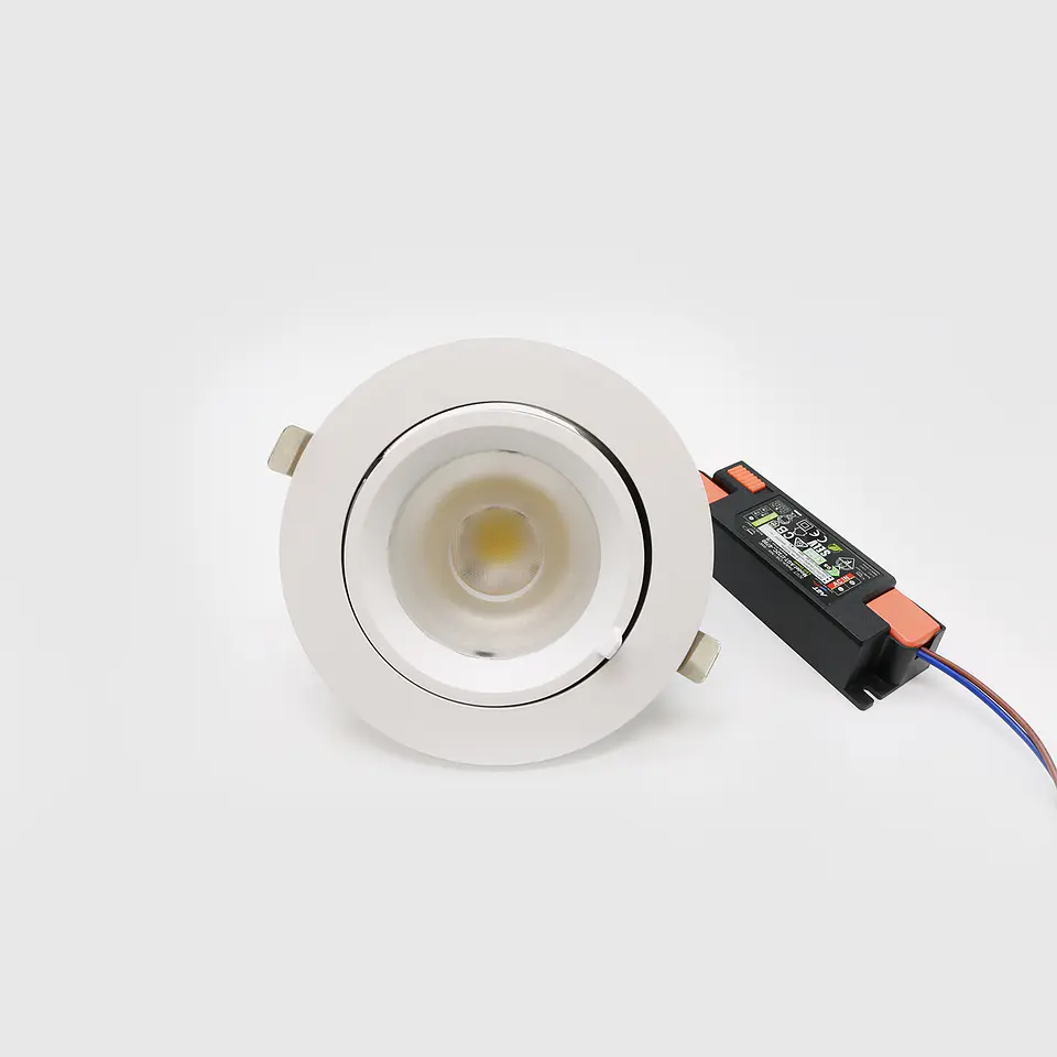 DOWNLIGHT REDONDO BRANCO ORIENTÁVEL 