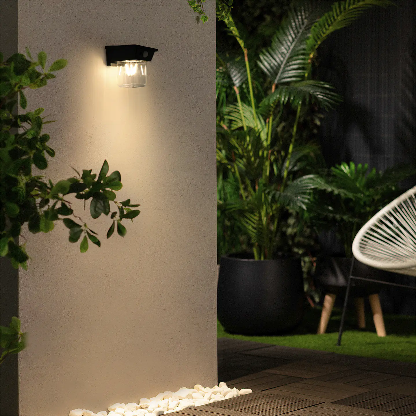 APLIQUE LED SOLAR C/SENSOR 1.2W 2700K 5