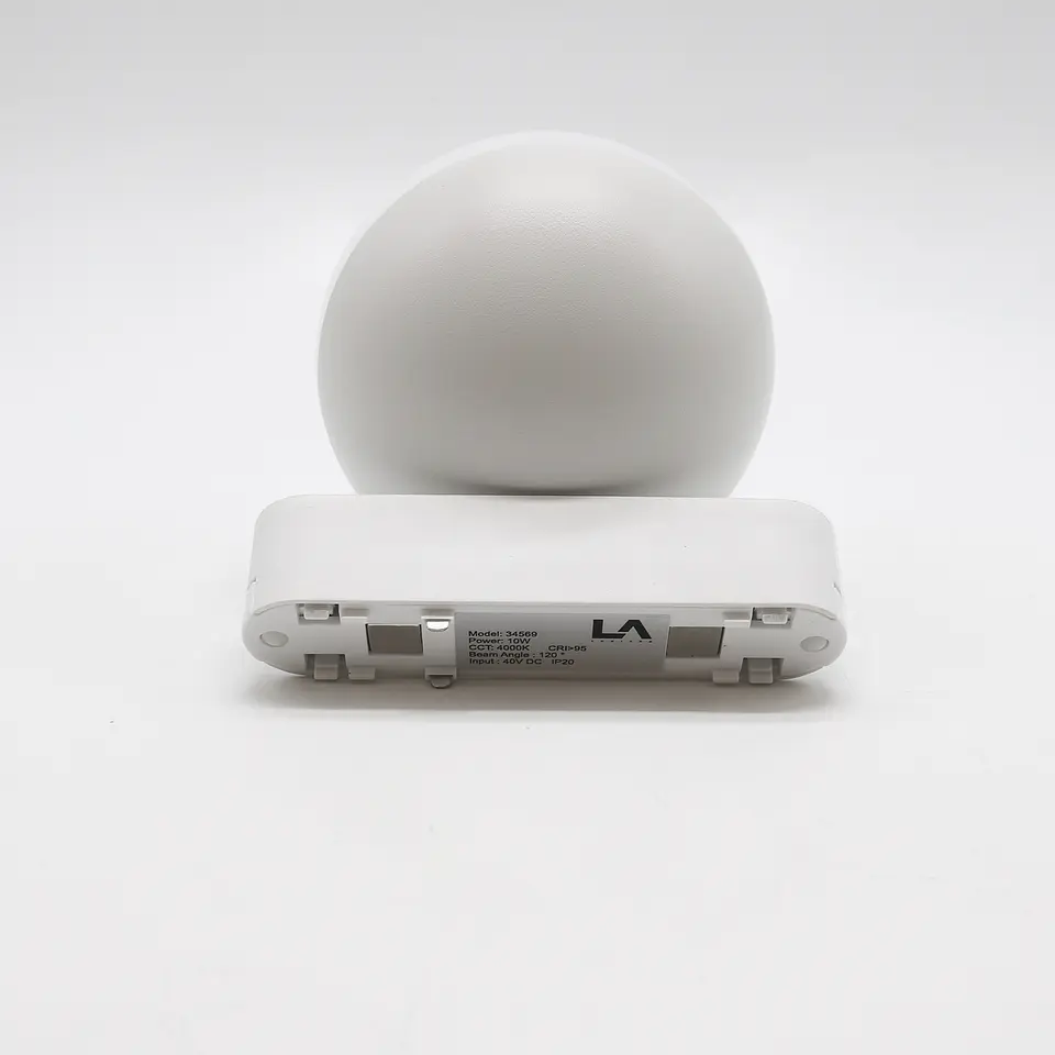 PROJETOR MAGNETICO ESFÉRICO BRANCO PARA CALHA  10W 2700K 3