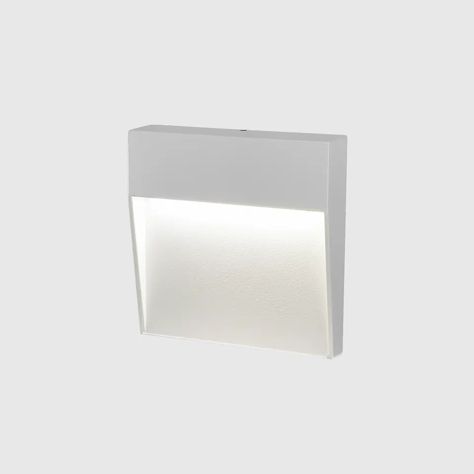 APLIQUE LED PAREDE QUADRADO BRANCO 3W 3CCT 2
