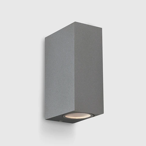 LED APLIQUE PAREDE CINZA IP54 P/GU10 2* JKF496-2