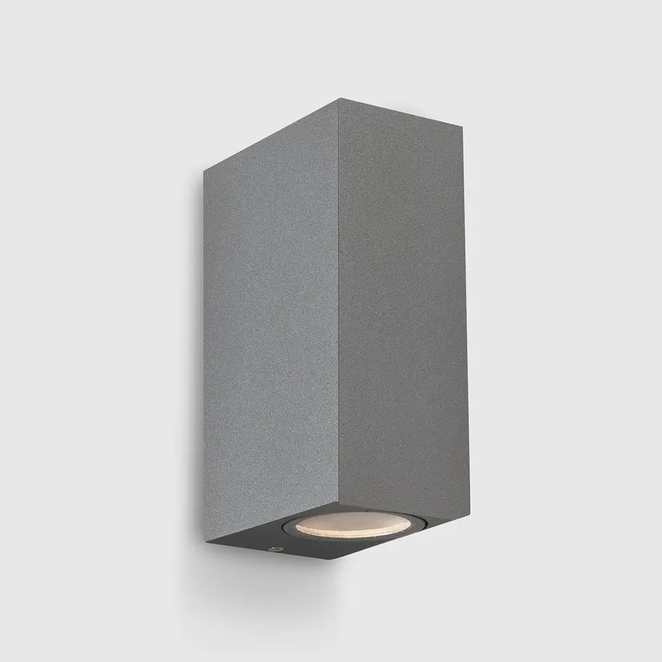 LED APLIQUE PAREDE CINZA IP54 P/GU10 2* JKF496-2 1