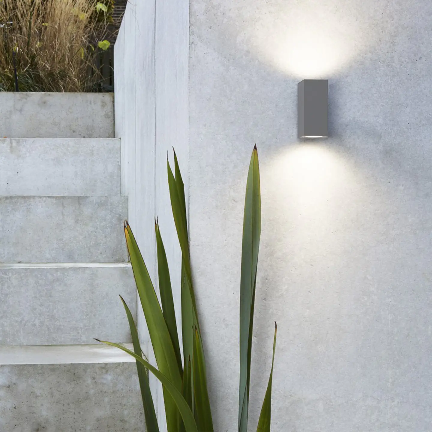 LED APLIQUE PAREDE CINZA IP54 P/GU10 2* JKF496-2 3
