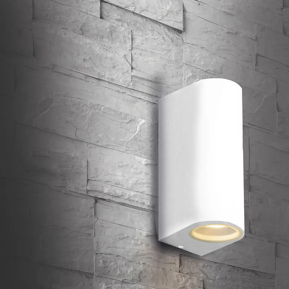 LED APLIQUE PAREDE BRANCO IP54 P/GU10 2* JKF495-2 3