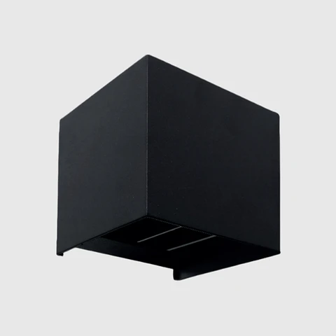 APLIQUE LED PAREDE CUBO COM ÂNGULO ANJUSTÁVEL PRETO 2X5W 3CCT