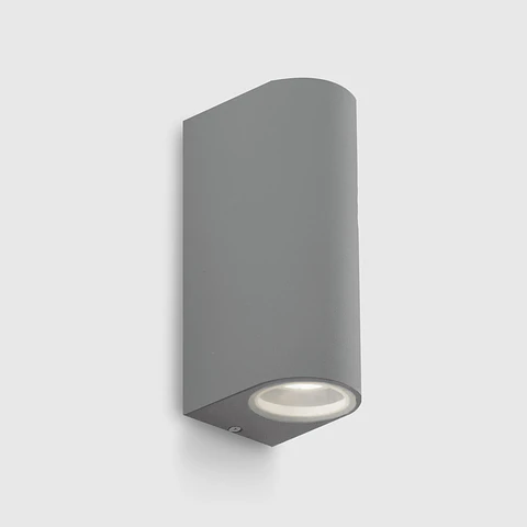 LED APLIQUE PAREDE CINZA IP54 P/GU10 2* JKF495-2
