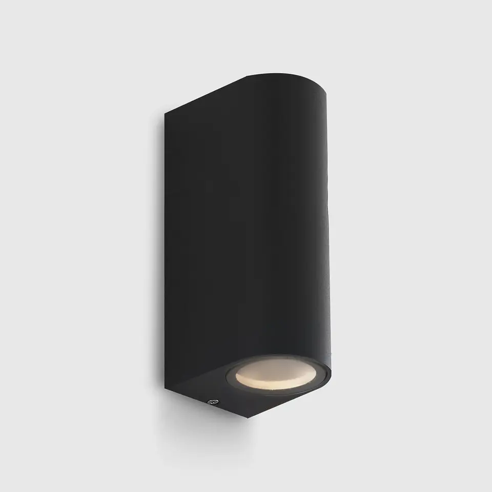 LED APLIQUE PAREDE PRETO IP54 P/GU10 2* JKF495-2 1