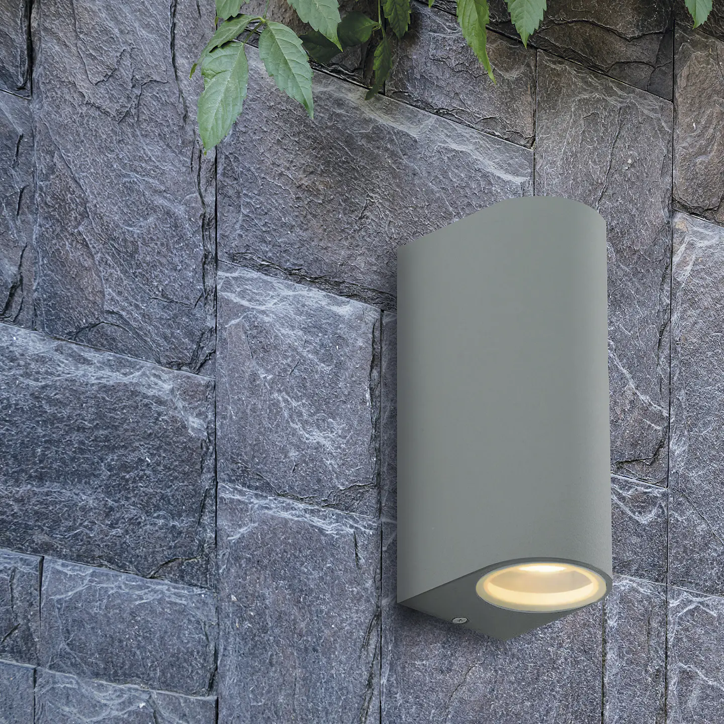 LED APLIQUE PAREDE CINZA IP54 P/GU10 2* JKF495-2 3