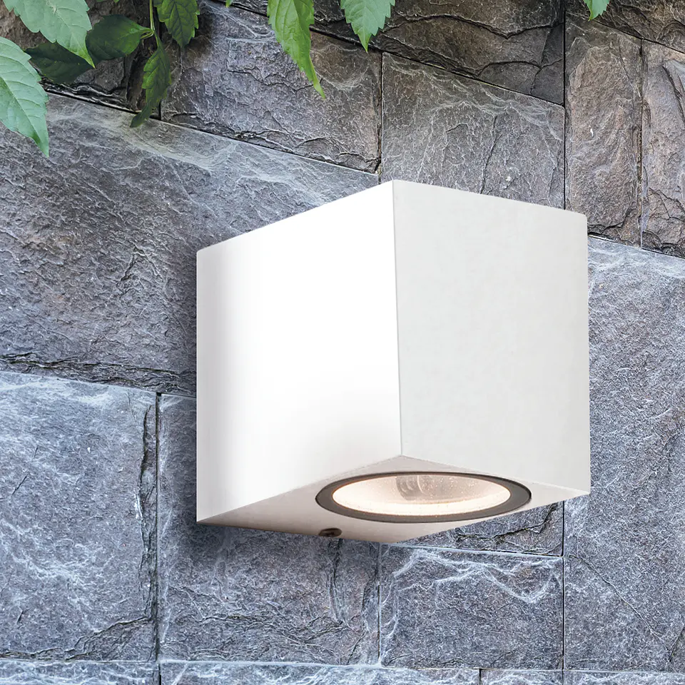 LED APLIQUE PAREDE BRANCO IP54 P/GU10 1* JKF496-1 3