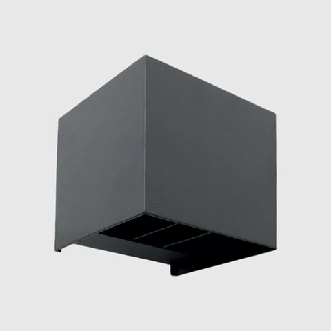 APLIQUE LED PAREDE CUBO COM ÂNGULO ANJUSTÁVEL ANTRACITE 2X5W 3CCT