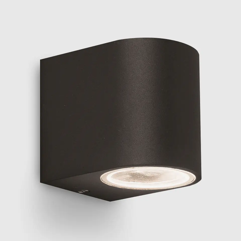 LED APLIQUE PAREDE PRETO IP54 P/GU10 1* JKF495-1 1