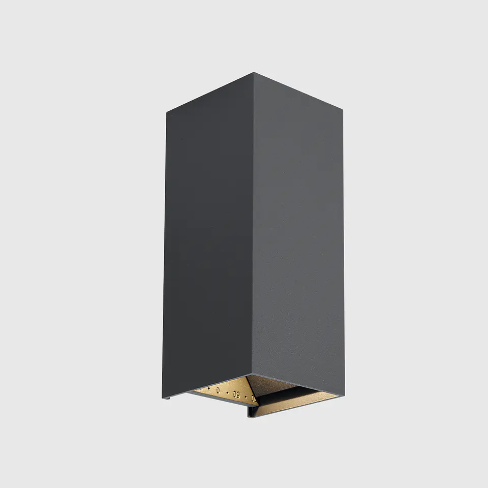 APLIQUE LED PAREDE RETANGULAR ÂNGULO ANJUSTÁVEL ANTRACITE 2X5W 3CCT 2