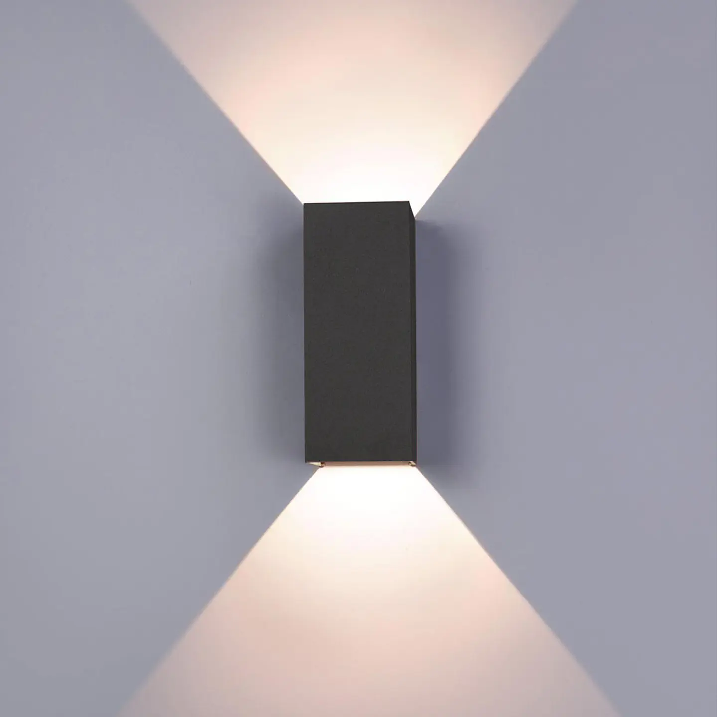 APLIQUE LED PAREDE RETANGULAR ÂNGULO ANJUSTÁVEL ANTRACITE 2X5W 3CCT 4