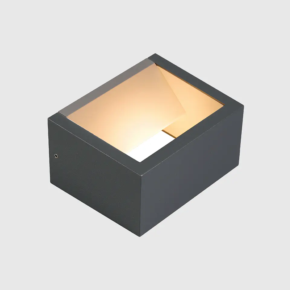 APLIQUE LED DE PAREDE ANTRACITE 9W 3CCT LUZ INDIRETA 2
