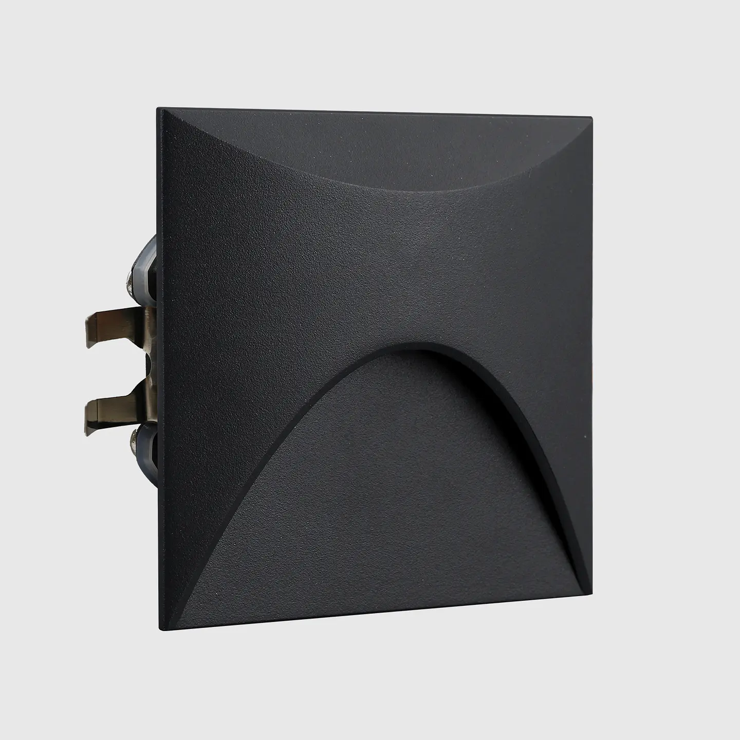 BALIZADOR LED DE PAREDE QUADRADO PRETO 3W 3000K 2