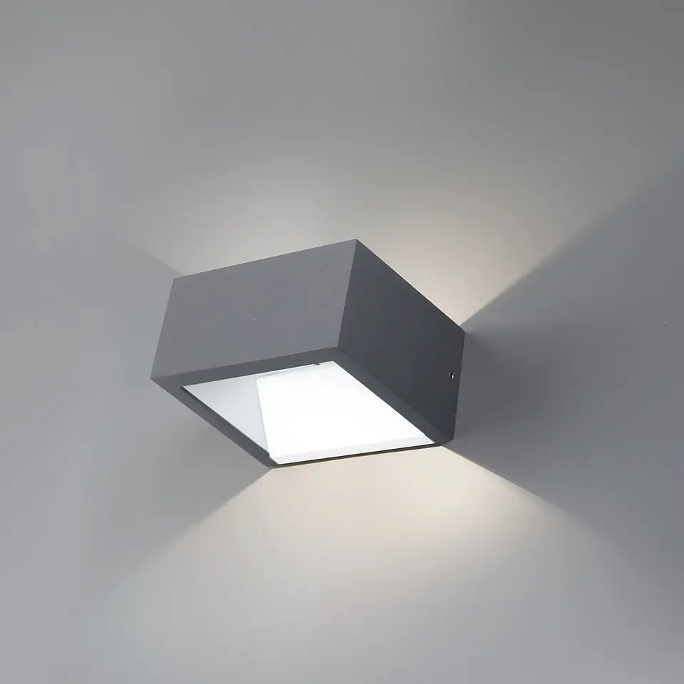 APLIQUE LED DE PAREDE ANTRACITE 9W 3CCT LUZ INDIRETA 3