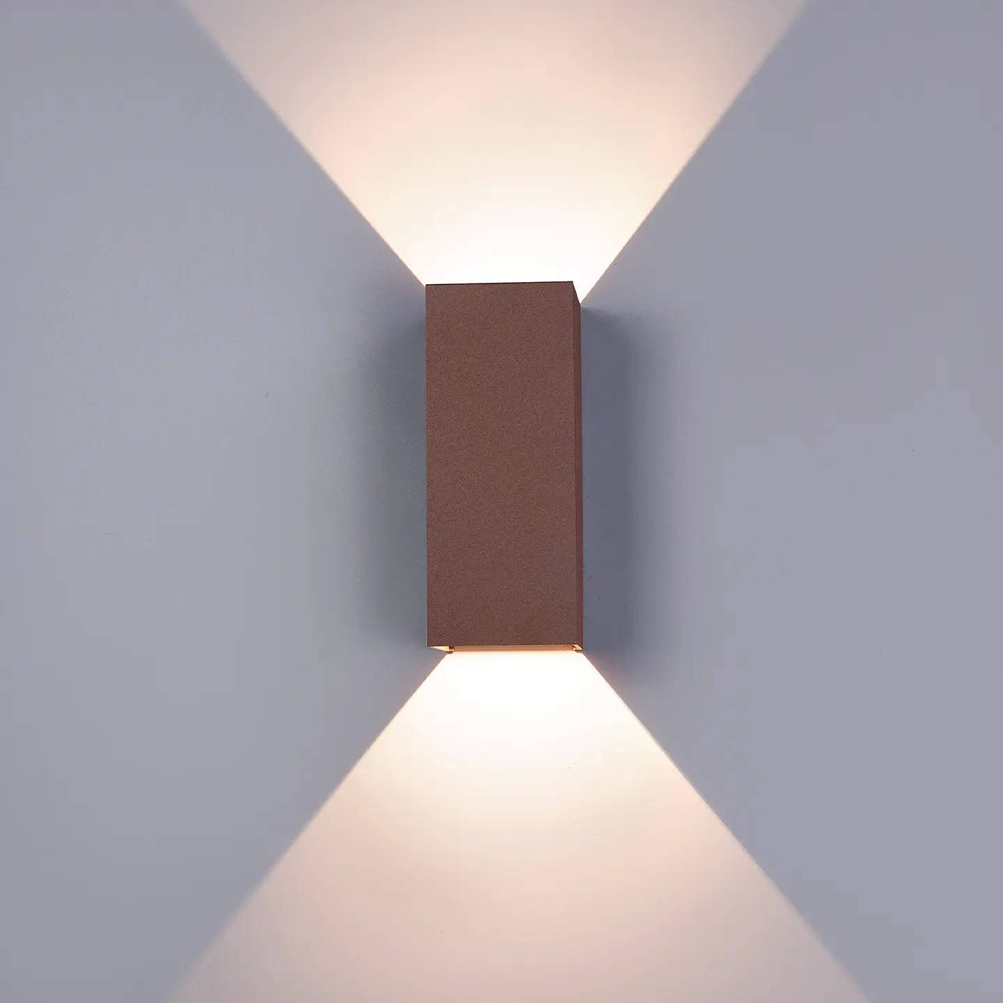 APLIQUE LED PAREDE RETANGULAR ÂNGULO ANJUSTÁVEL CORTEN 2X5W 3CCT 5