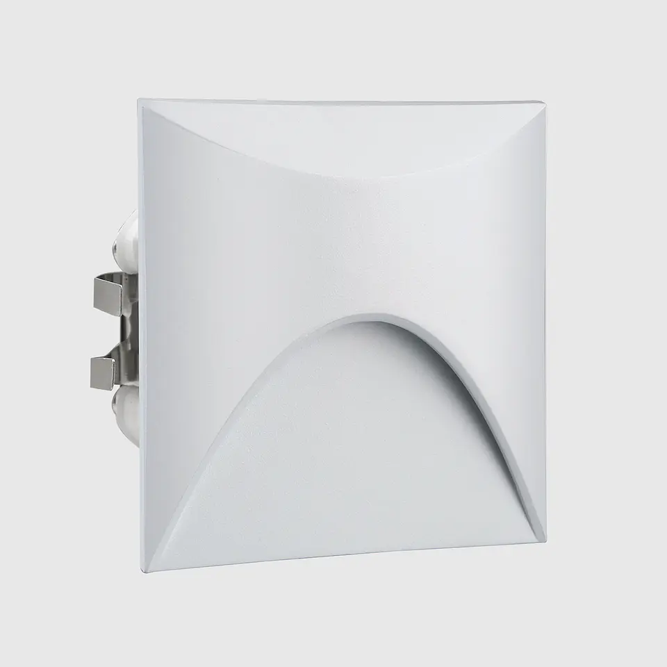 BALIZADOR LED DE PAREDE QUADRADO BRANCO 3W 3000K 2
