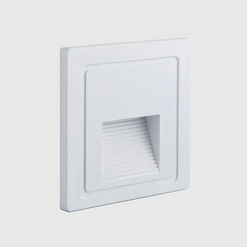 BALIZADOR LED DE PAREDE QUADRADO BRANCO 2W 3000K