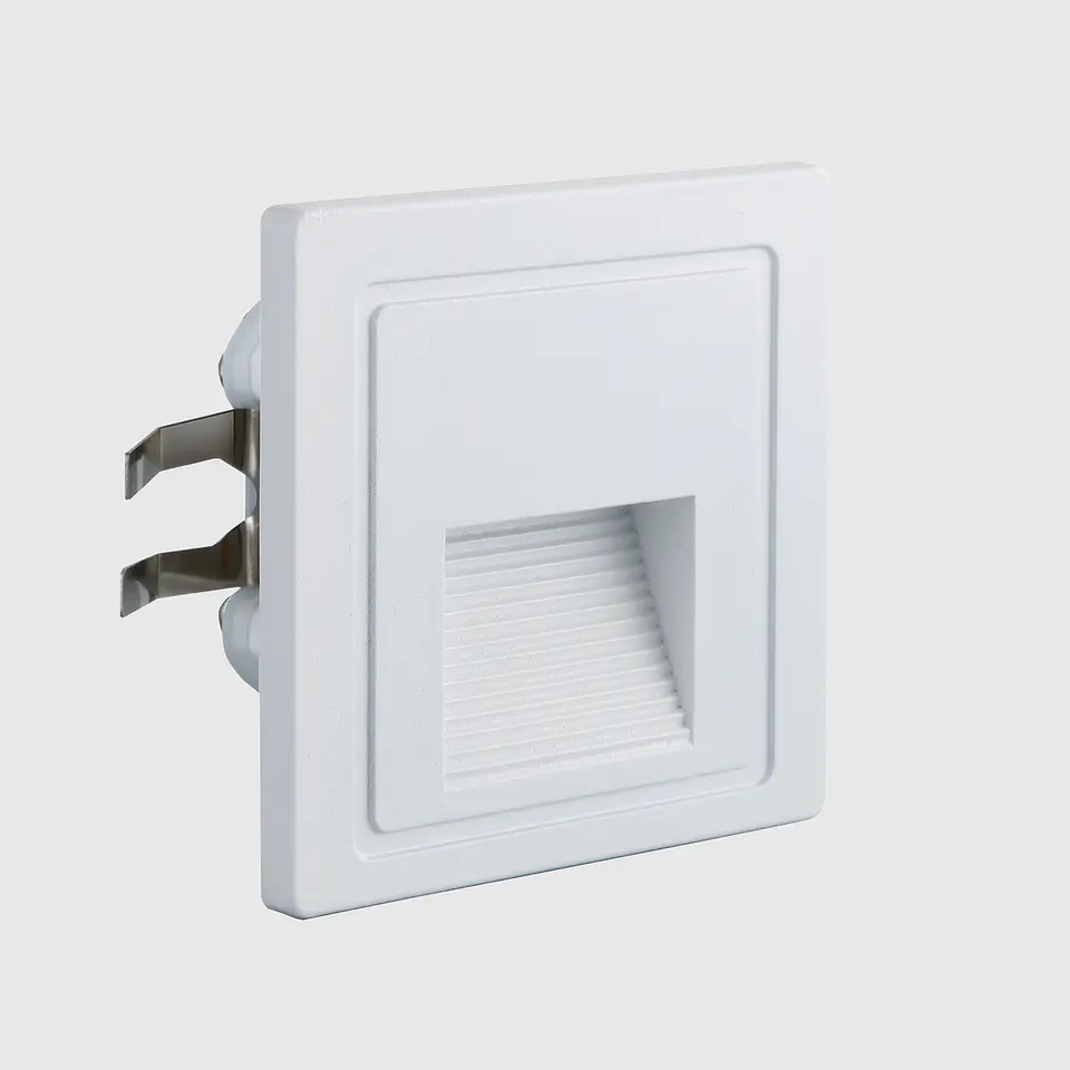 BALIZADOR LED DE PAREDE QUADRADO BRANCO 2W 3000K 2