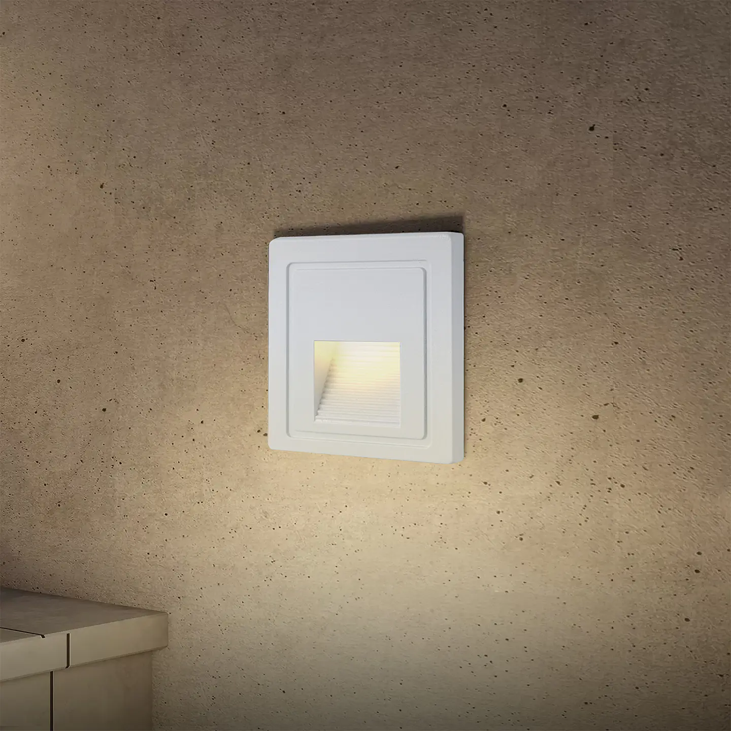 BALIZADOR LED DE PAREDE QUADRADO BRANCO 2W 3000K 3