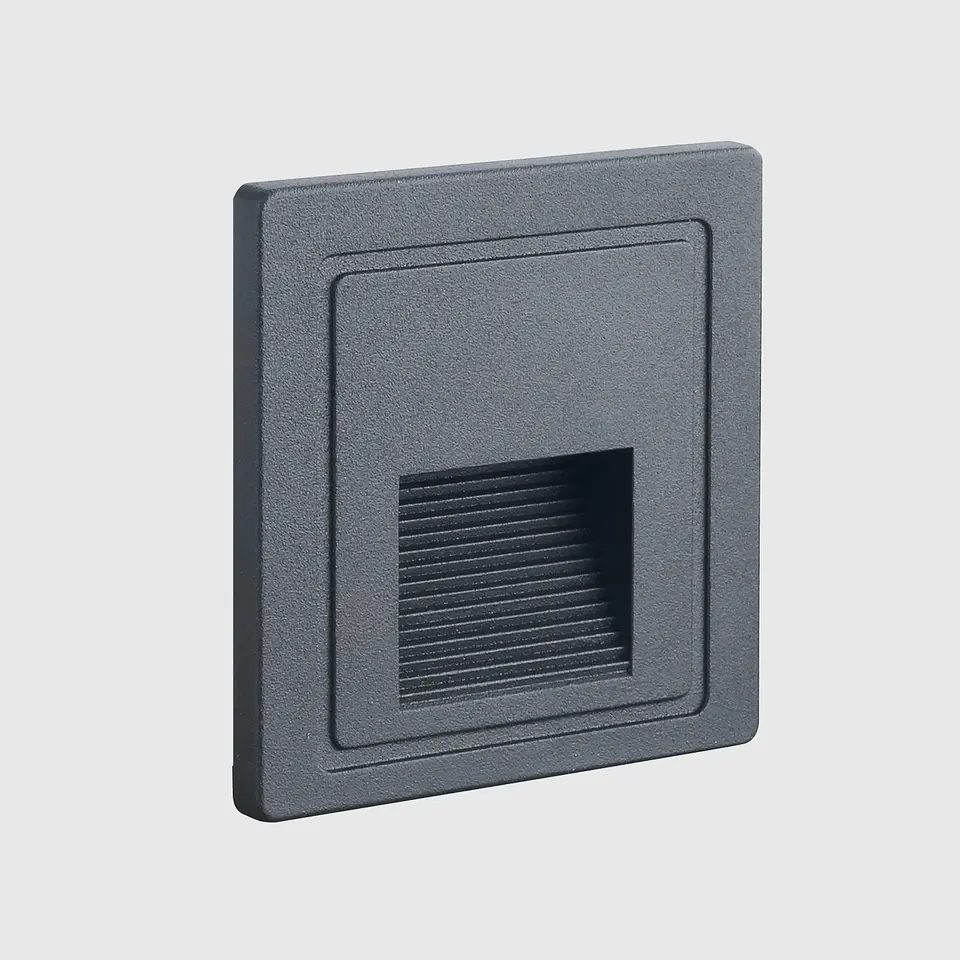 BALIZADOR LED DE PAREDE QUADRADO ANTRACITE 2W 3000K 1