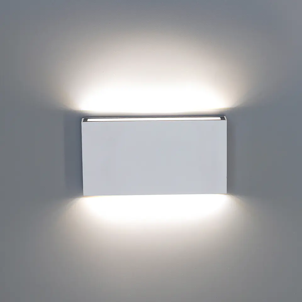 APLIQUE LED DE PAREDE BRANCO 2X5W 3CCT ILUMINAÇÃO BILATERAL 3